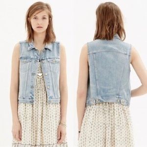 Madewell Light-wash Denim Pocket Vest